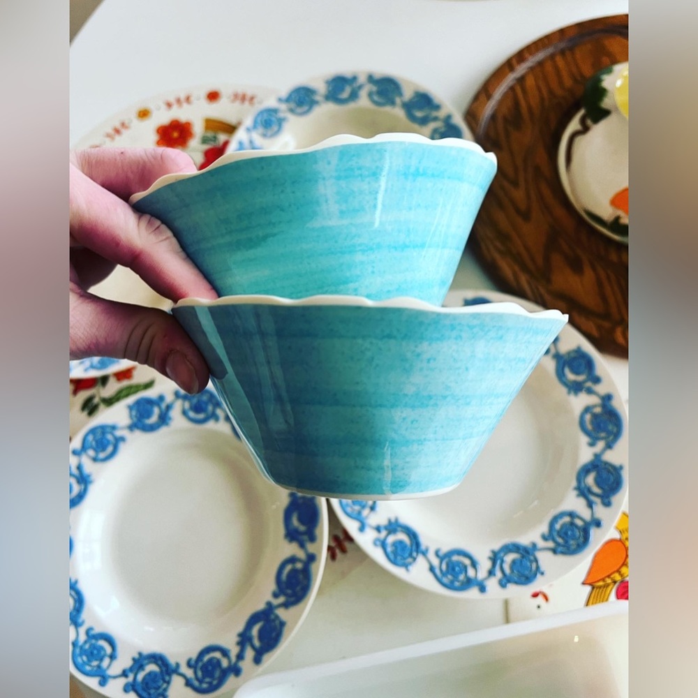 💙VINTAGE 1960’s 1970’s DINNERWARE PLATES BOWLS AND MILK GLASS BAKEWARE - Picture 4 of 10
